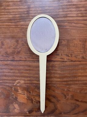 Vintage retro art deco hand mirror unique rare bathroom home decor celluloid